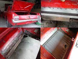Metal Repair Work For The Gas Tank Area I Did On A 1966 Mustang Spring 2017 Old Things Repair Gas Tanks