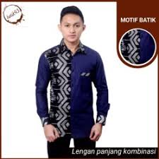 Baju atasan lengan panjang merupakan salah satu pakaian yang wajib ada di lemari anda. Jual Batik Kombinasi Polos Pria Lengan Panjang Murah Harga Terbaru 2021