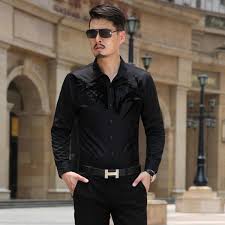 Schwarzes Hemd Kombinieren Stilvolle Ideen Elegant Modern Gurtel Sonnenbrille Uhr Mens Shirt Dress Fashion Slim Fit Dress Shirts