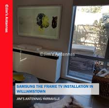 Once you confirm you have the appropriate space to install, you want to mark the height of your tv. Samsung S The Frame Tv Installation In Williamstown Jim S Antennas