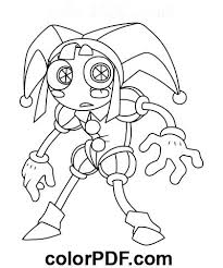 pomni coloring page