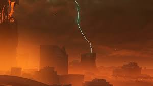Young blond male spins two burning pois on black night city background. Steam Community Video Doom Eternal Background Burning City 3 1080p 60fps