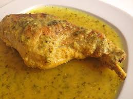 Kaninchenkeulen Mit Senf Und Estragon Von Schmitzebilla Chefkoch Kaninchenkeulen Kaninchenbraten Rezept Lebensmittel Essen