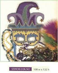 20.25 x 16.5 22 count cross stitch collectibles specializes in high quality impressionist, renaissance and fractal cross stitch patterns, plus many more styles of fine art. Mardi Gras Mask Cross Stitch Pattern Only Hm Rus Ebay