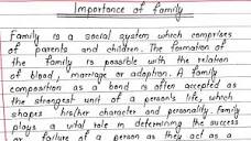 Importance of Family | Essay Writing in English | Writeology TV ...