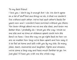 Long Birthday Note For Best Friend To My Best Friend Friend Birthday Quotes Dear Best Friend Letters Friends Quotes