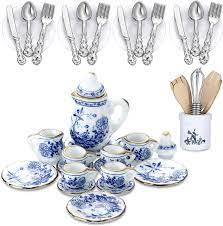 Great savings & free delivery / collection on many items. Amazon Com 37 Pieces 1 12 Scale Miniatures Dollhouse Kitchen Accessories Include 16 Mini Doll Plates Knife Fork Spoon 6 Mini Egg Beater Utensil 15 Mini Tea Cup Set For Doll Toy Supplies Blue