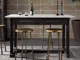 Four Hands Harmon Dark Anthracite Polished White Marble 60 Wide Rectangular Counter Height Dining Table In 2020 Counter Height Dining Room Tables High Dining Table Counter Height Dining Table