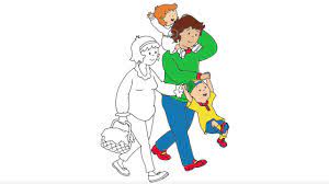 More 100 coloring pages from cartoon coloring pages category. Caillou Coloring Page 3 Caillou And His Family Are Going To Picnic Little Hands Coloring Book Youtube