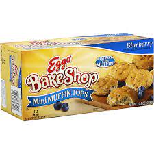 They actually tasted a bit like waffles only were softer and you ate them by breaking them apart. Kellogg S Eggo Blueberry Mini Muffin Tops Reposteria Selectos