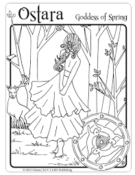 Luv 2 Lrn Ostara Goddess Of Spring B W English Please Like Share Comment Tag And Pin It Witch Coloring Pages Coloring Books Coloring Pages