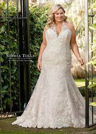 Sophia Tolli Y11942ls Marnie Halter Neckline Plus Size Wedding Gown Top Wedding Dresses Plus Size Wedding Gowns Halter Bridal Gown