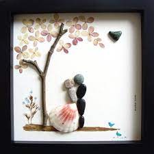 Unique Wedding Gift Personalized Wedding Gift Pebble Art Gift For Bride Wedding Present Couples Gift Love Gift Bride And Groom Gift Portrait Arte De Guijarros Decoracion Con Piedras Manualidades