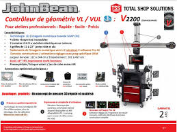 John Bean Banc De Geometrie V2200 Lift De Snap On Equipement France Informations Et Documentations Equip Garage