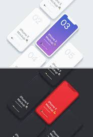 Simple Isometric Iphone X Mockups Iphone Mockup Iphone Mockup Psd Iphone Mockup Free