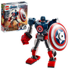 Amazon.com: LEGO Marvel Avengers Classic Captain America Mech Armor 76168  Collectible Captain America Shield Building Toy, New 2021 (121 Pieces) :  Toys & Games