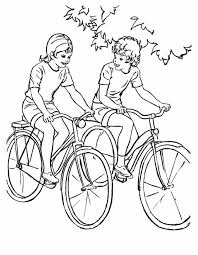 Color the vehicles coloring page. Bluebonkers Girl Coloring Pages Girls Riding Bikes Free Printable Kids Coloring Sheets For Bicycle Drawing Coloring Pages For Girls Sports Coloring Pages