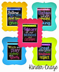 classroom rules in frames