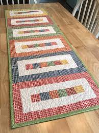 Table Runner Pattern Rainbow Blocks Table Runner Pdf Download Easy Weekend Project 563 Quilted Table Runners Patterns Quilted Table Runners Quilted Table Toppers