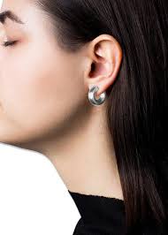 Small half moon stud