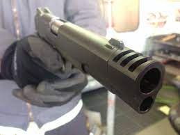 Maybe you would like to learn more about one of these? Punisher Style 1911 Compensator Satin Finish With Laser Etched Punisher Logo