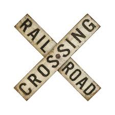 Railroad Crossing Sign Railroad Crossing Signs Diy Vintage Signed Artwork