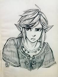 Sketch Link Legend Of Zelda Breath Legend Of Zelda Zelda Drawing