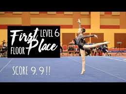 First Place Level 6 Floor Routine 9 9 Youtube In 2020 Levels Places Chalk It Up