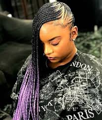 Lemonade braids gives simplicity and brings glow to your face. Lavender Ombre Lemonade Braids Black Hair Tribe