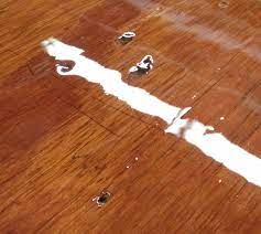 Also verify that the steps are not loose or shifting. How To Fill In Holes And Gaps After Applying Polyurethane Woodworking Stack Exchange