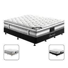 queen king double bed base black white premium eurotop mattress ensemble bedroom cheap mattress mattress platform mattress