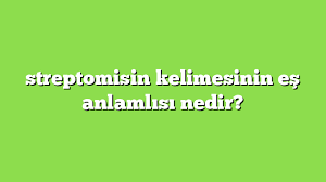 Streptomisin Ne Demektir