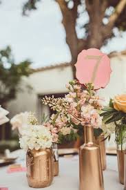 23 Stunning Rustic Wedding Centrepieces Weddingsonline Pink And Gold Wedding Gold Wedding Colors Wedding Centerpieces