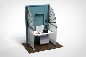 This Self Isolating Fold Out Work Cubicle Turns Any Wall Into A Safe Workspace Yanko Design