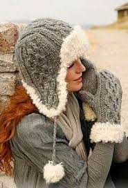 шапки ушанки вязаные спицами женские с описанием и фото Shapka Ushanka Drops Vyazanye Shapochki Shapka Ushanka Vyazat Varezhki