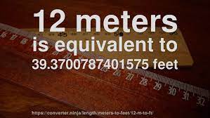 The relation between meters and yards is, 1 m = 1.094 yd. 12 M To Ft How Long Is 12 Meters In Feet Convert