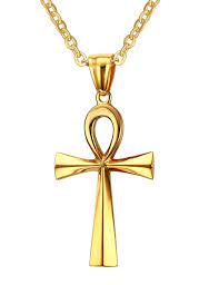 Stainless Steel Egyptian Ankh Cross Pendant Necklace For Women Free Chain 20 Cg185y08eds Ankh Necklace Beautiful Jewelry Ring Cross Jewelry