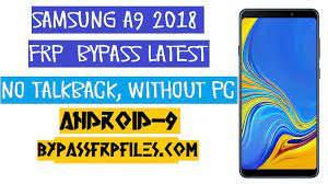 Start the samsung galaxy a9 with an unaccepted simcard (unaccepted means different than the one in which the device works) 2. Samsung A9 2018 Frp Bypass Unlock Google Android 10