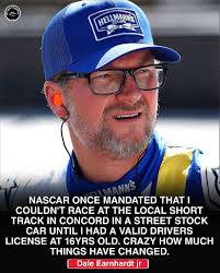 Nascar once mandated that I couldn't race at the local short track in  Concord in a Street Stock car until I had a valid drivers license at 16yrs  old. Crazy how much