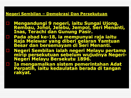 Beliau berkata negeri sembilan terkenal dengan adat dan budayanya yang unik, dan keunikan itu merupakan aset yang boleh diangkat sebagai satu daripada acara untuk memperkenalkan budaya adat perpatih kepada masyarakat luar khususnya pelancong dalam dan luar negara. Warisan Kesultanan Melayu Ppt Download