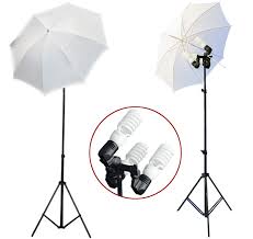 1200 Watt Photo Studio Triple Light Kit 6 X 45w Bulbs 2 White Umbrella Kaezi Photography