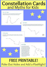 Constellation Cards And Myths For Kids How Wee Learn Constellation Activities Kids Learning Activities Space Activities For Kids