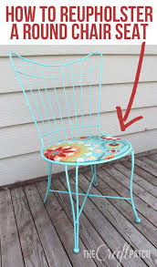 How To Reupholster A Round Chair Seat The Craft Patch Diy Chair Cushions Round Chair Diy Chair