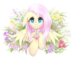 1098221 Artist Mlpanon Collar Cute Floppy Ears Flower Fluttershy Heart Eyes Keyhole Padlock Questionable Source Safe Fluttershy Little Pony Pony