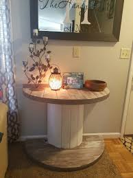 Diy Entry Way Wire Spool Table Spool Furniture Diy Farmhouse Decor Decor