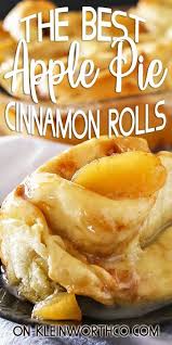 Apple Pie Cinnamon Rolls An Easy Cinnamon Roll Recipe Loaded With Apple Pie Filling Make The Perfect Fall Breakfa In 2020 Fruit Recipes Apple Recipes Homemade Recipes