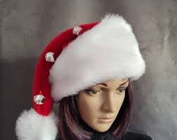 Clark Griswold's Jingle Bell Santa Hat Plush Red Santa Hat With Silver  Bells Down the Side