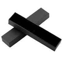 Black cardboard pen box - single