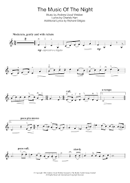 This can be adapted to allow for personal taste, or choose to play as written. The Music Of The Night From The Phantom Of The Opera Sheet Music Andrew Lloyd Webber Violin Solo