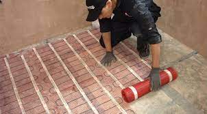This article is about how to install tile flooring in bathroom, but these techniques could help you tile any concrete floor. Heated Tile Stone Floor Heating Floor Covering Warmup Canada